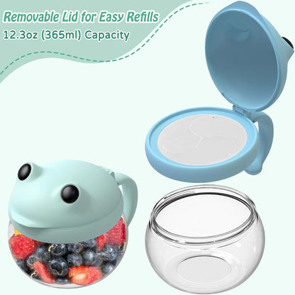 SELEWARE Toddler Snack Cups Spill-Proof Snack Containers