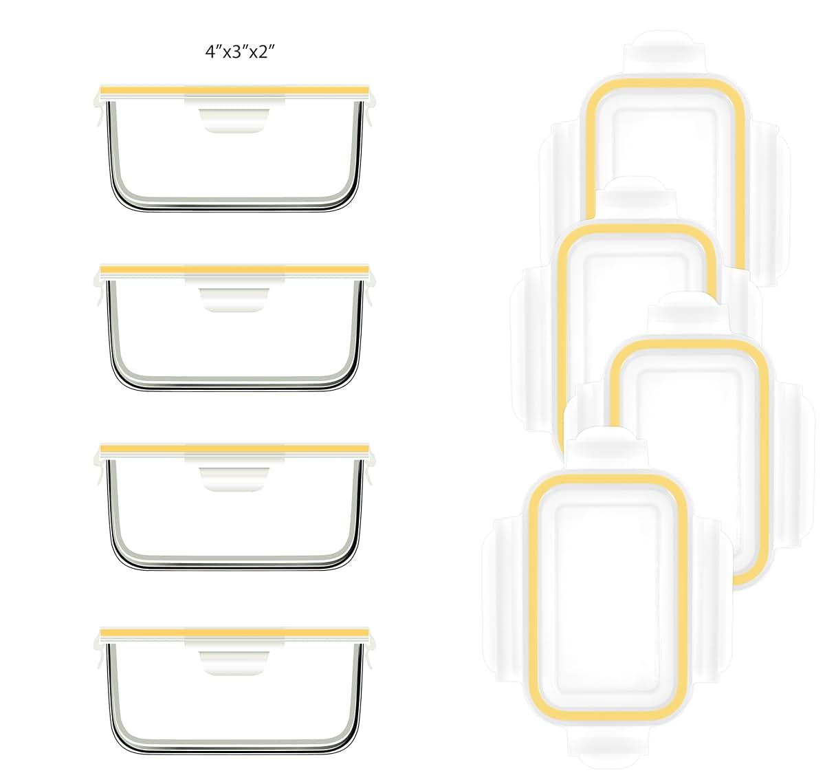 Glass Lock Baby Meal Set 9 Pc Glass Food Storage Container