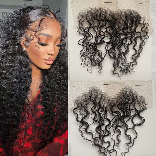 Young Beauty Hd Lace Curly Human Hair Edge Swiss Lace Natural Hairline Baby Hair Strips