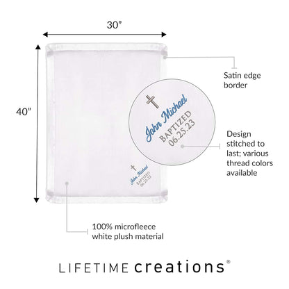 Lifetime Creations Baptism Blanket, Embroidered Keepsake (photo 4)