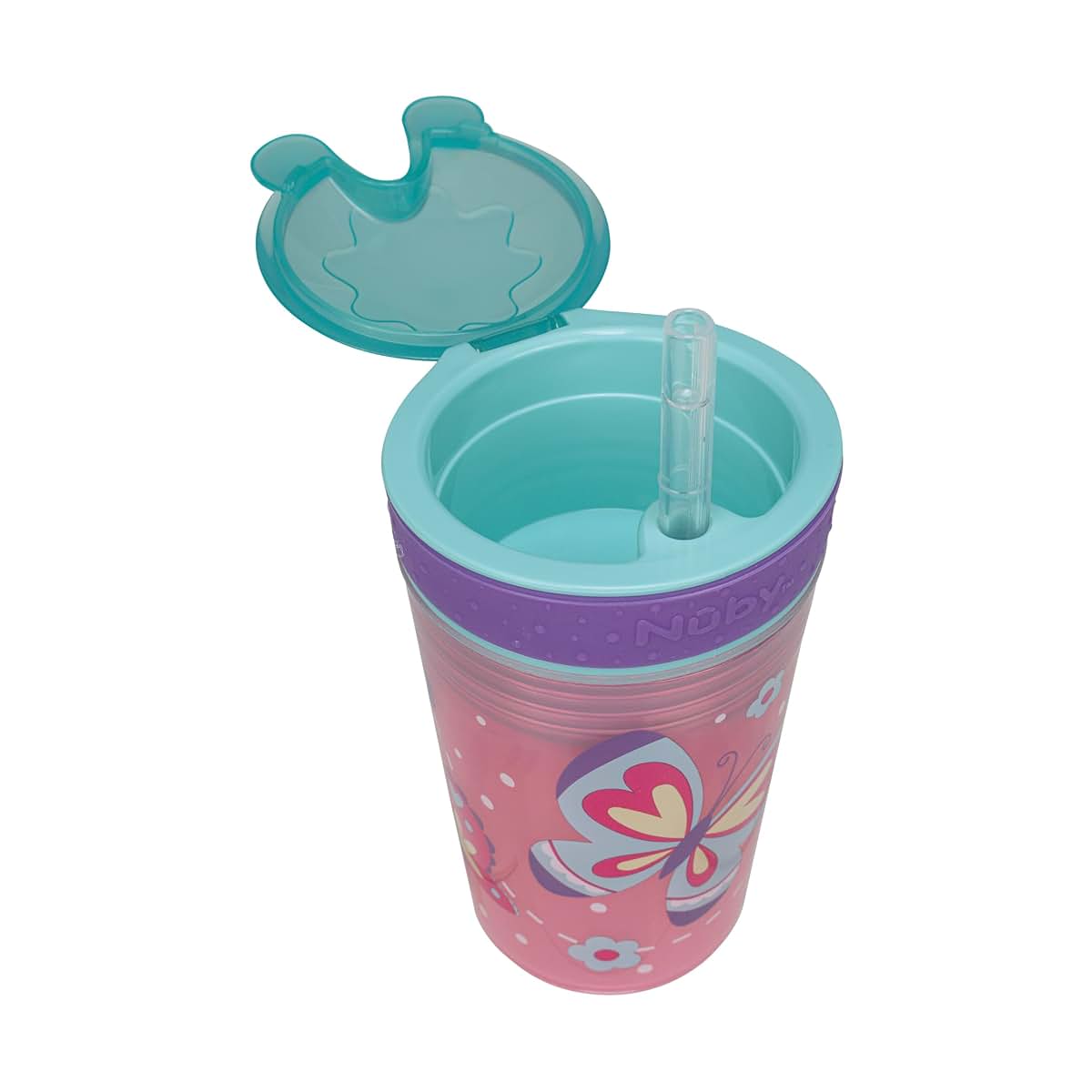Nuby All In One Snack Bowl And No Spill Straw Cup Combo