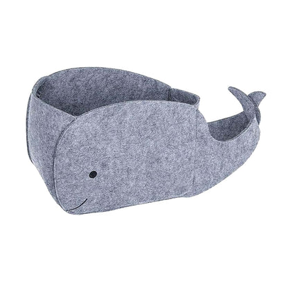 Klkcms Animal Storage Basket, Gray Collapsible Toy Container