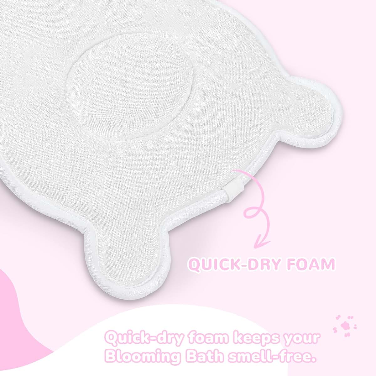 YooxArmor Baby Bath Pad - Washer-Safe Bear Seat, Non-Slip Cushion for Newborns to 6 Months+, Brown