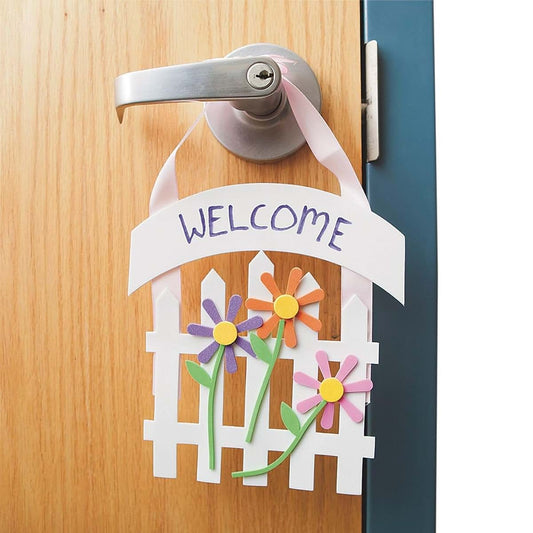 S&S Worldwide Welcome Door Hanger Craft Kit With Foam Pieces