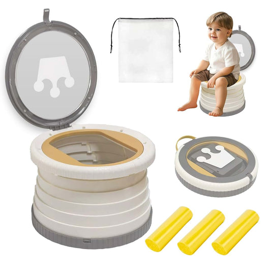 SunnySmile Portable, Foldable Potty seat for Toddler, Training Toilet Seat Emergency Toilet The Bottom Has the Function