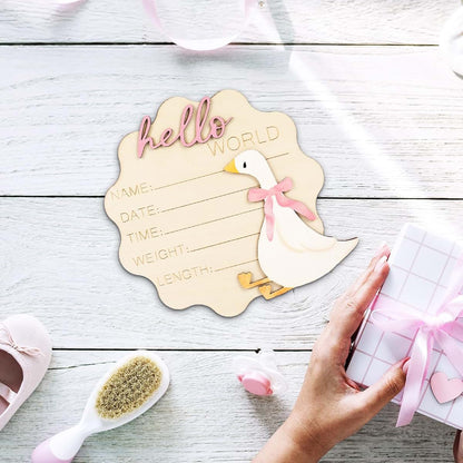 Silly Goose Newborn Milestone Sign Board for Baby Keepsake