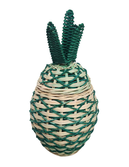WorldBazzar Handmade Rattan Weave PINEAPPLE FRUIT WELCOME Gift Kids Room Nest Basket Wicker Bin Storage Boho Nursery (photo 2)