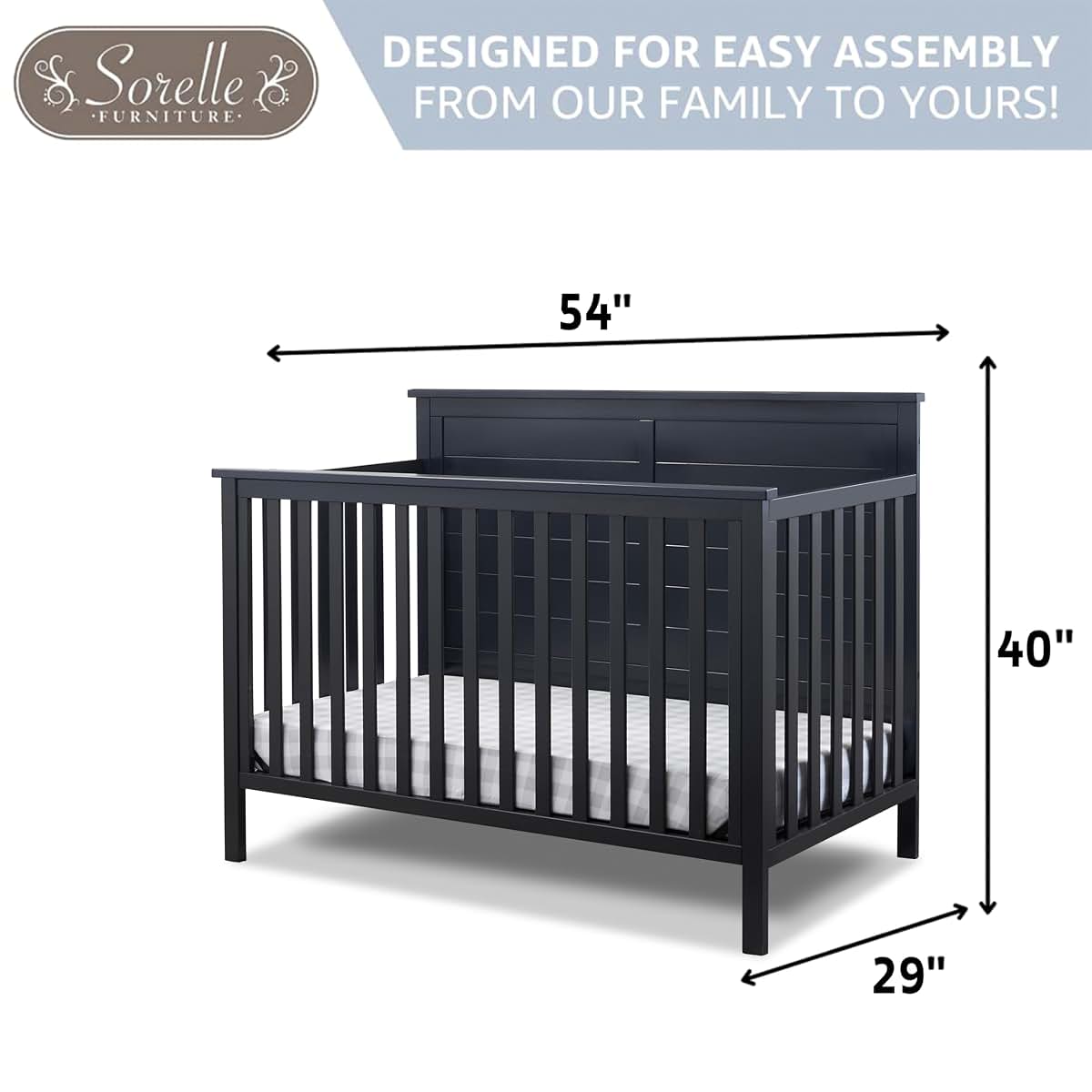 Sorelle Ashley 4-in-1 Convertible Crib (photo 4)