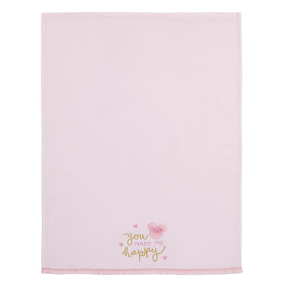 Disney Minnie Mouse My Happy Place Appliqued Baby Blanket Throw