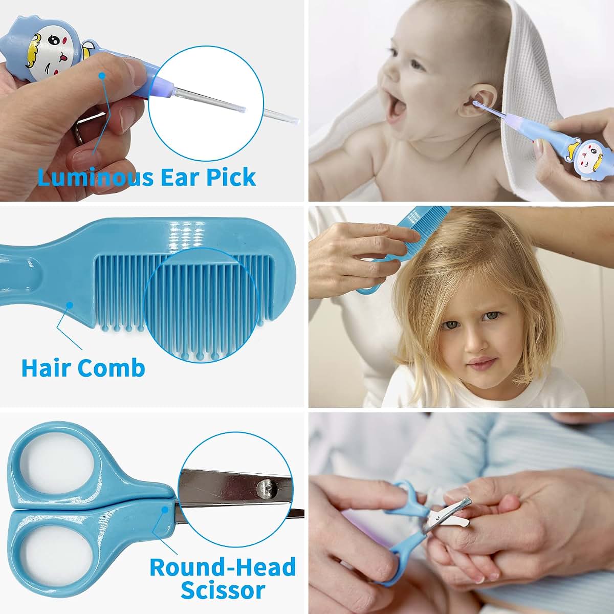 Llbucuo 26-in-1 Baby Healthcare and Grooming Kit With Electric Nail Trimmer (photo 4)