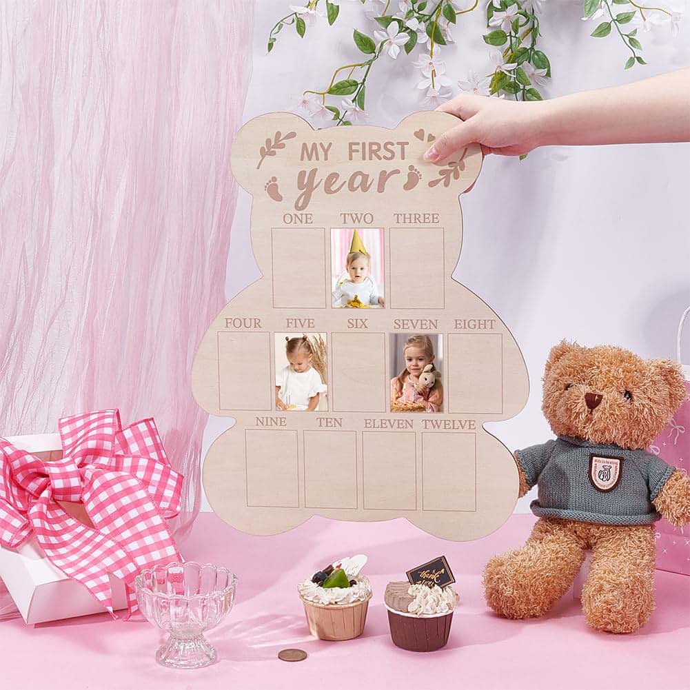 UNICRAFTALE Bear My First Year Photo Frame