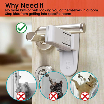 iLulala-USA 2-Pack Child Proof Door Lock, Adhesive Install