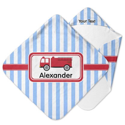 YouCustomizeIt Personalized Firetruck Hooded Baby Towel