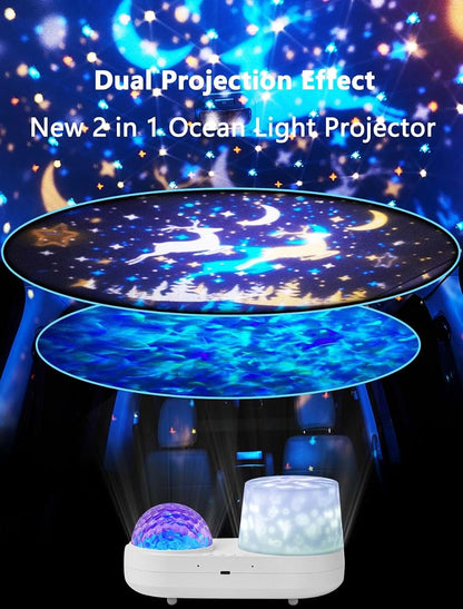 Ocean Wave Projector Night Light for Kids Bedroom Decor
