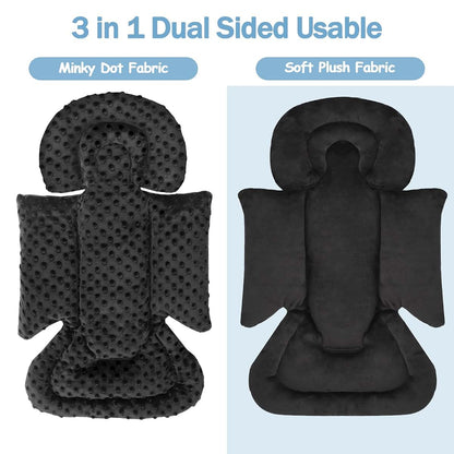 Jundetye Infant Car Seat Insert Black, Newborn Head Support and Strap Pads (photo 2)