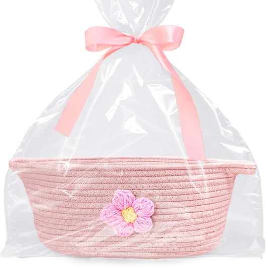 Esme L&H Gift Basket Empty with Bag & Ribbon, Large Capacity Gift Basket,-12"x9"x6", Gift Boo Baskets Empty, Versatile