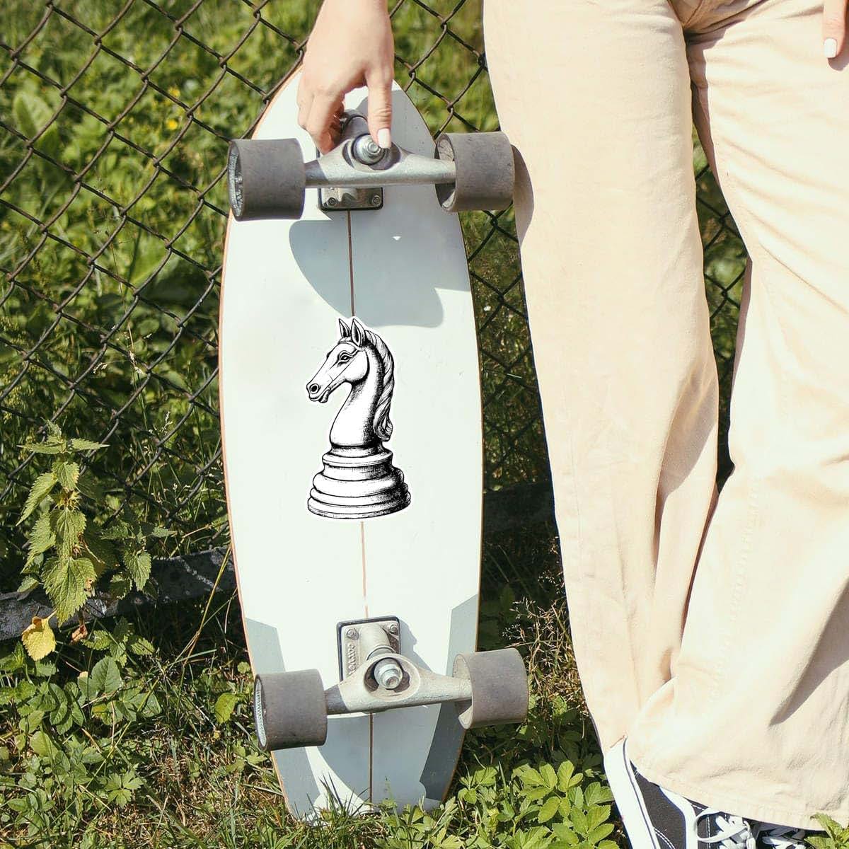 Azeeda Chess Knight Piece Sticker White 21cm (photo 3)