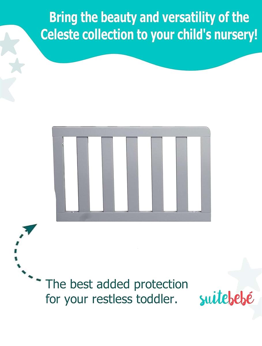 Suite Bebe Celeste Toddler Guard Rail In Light Grey (photo 3)