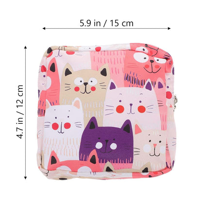 2pcs Leopard Napkin Bag Menstrual Pad Pouch Portable Holder
