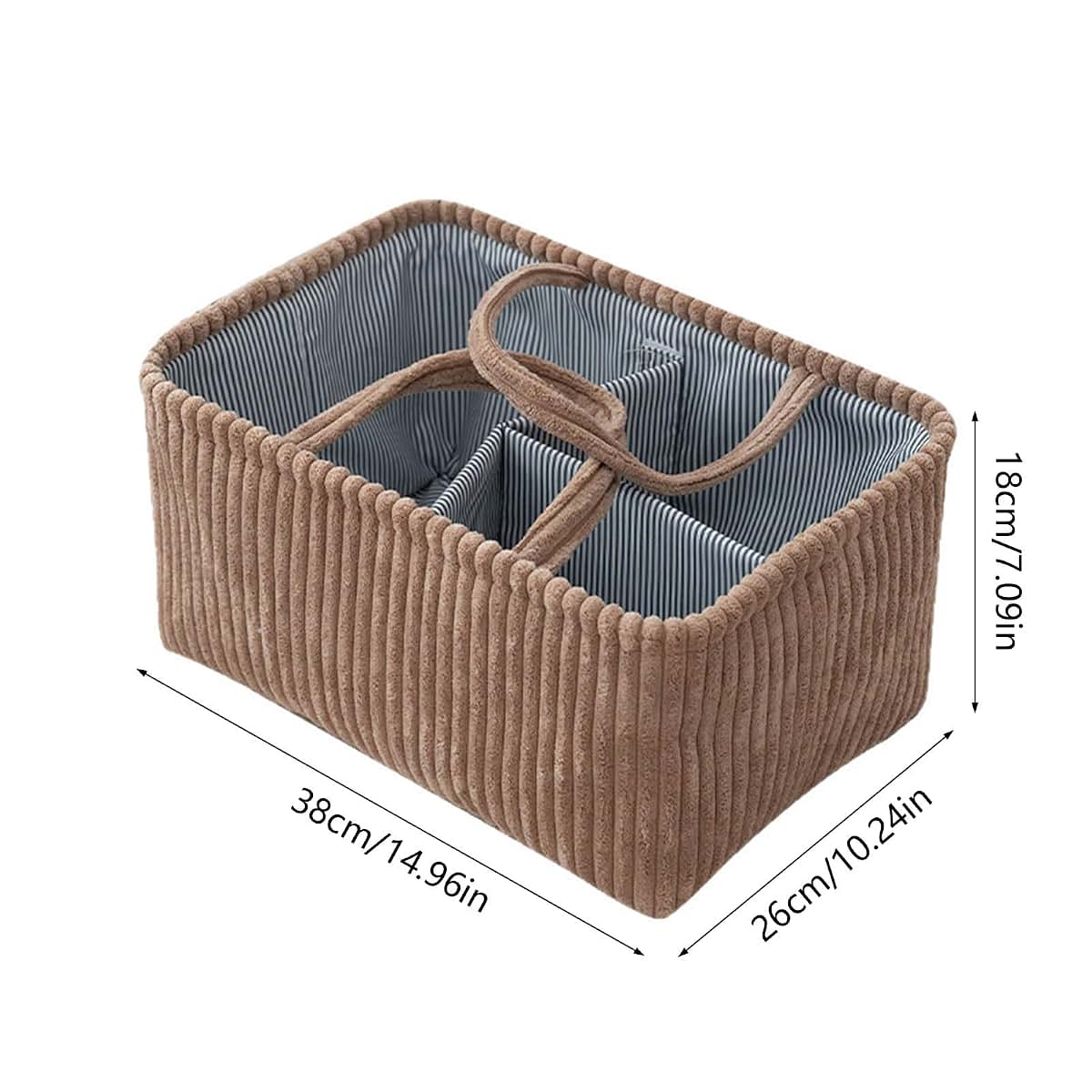 HEIMA STUDIO Washable Fabric Storage Bin With Multi-Compartments, Soft Cloth Organizer For Bedroom, Living Room & (photo 3)