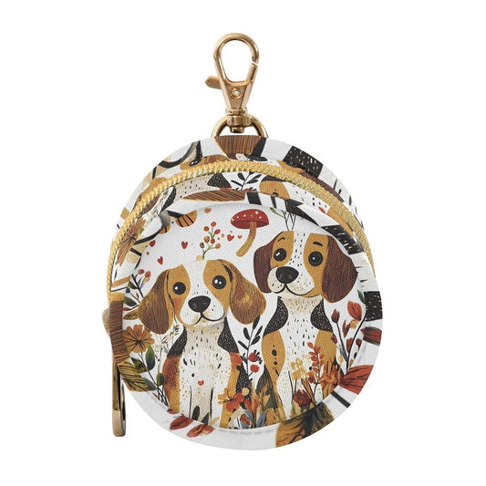 famyily Cartoon Beagle Dogs White Cute Baby Boy Pacifier Case Holder Portable Coin Purse Wallet Bag, Baby Items