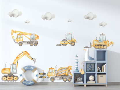 The Colors Crafter Large Tractor Wall Decals For Kids Bedroom