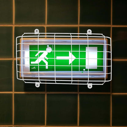 OSALADI Wall Mount Emergency Light Wire Guard Protective Cover Iron 16.14 x 10.03 x 1.18 In