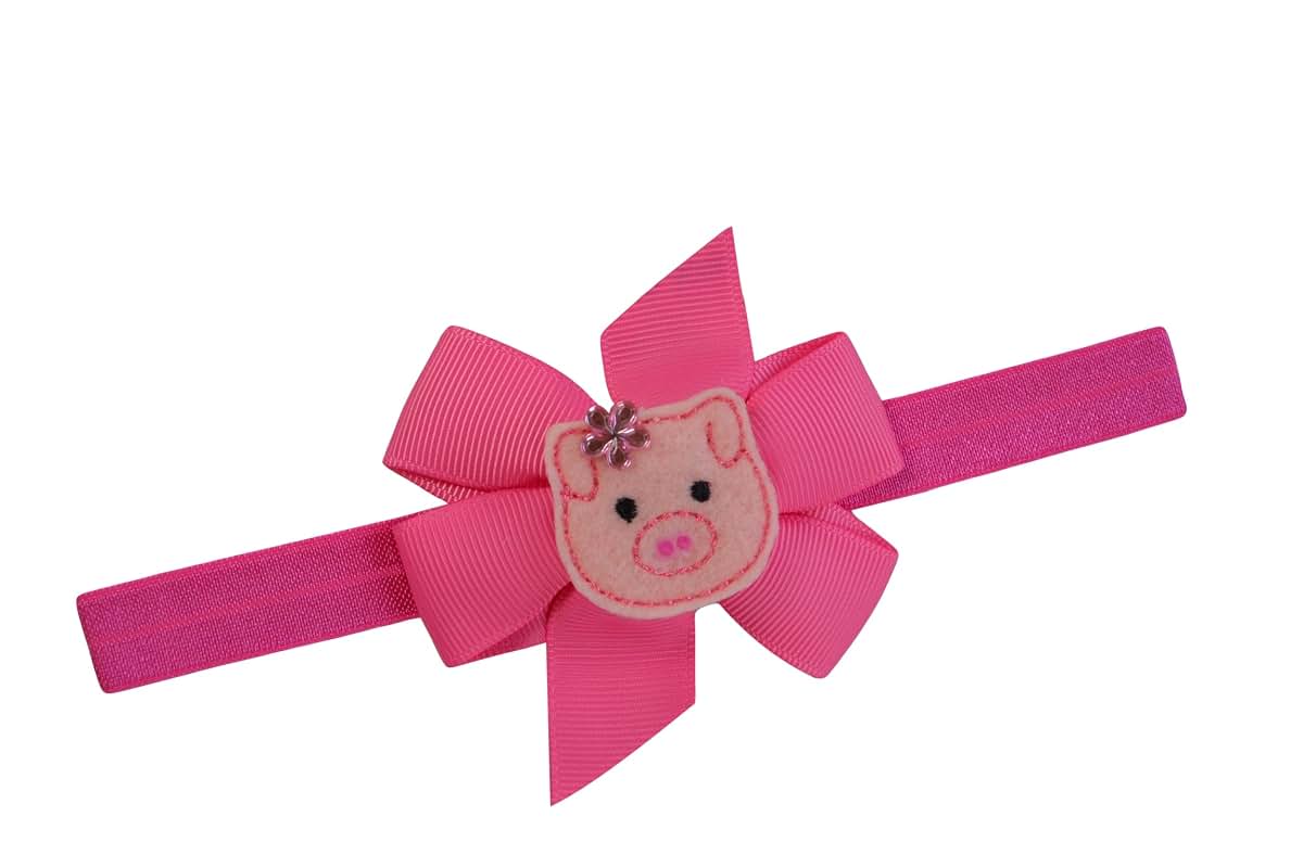 Funny Girl Designs Baby and Toddler Girls Cute Critter Elastic Bow Headband