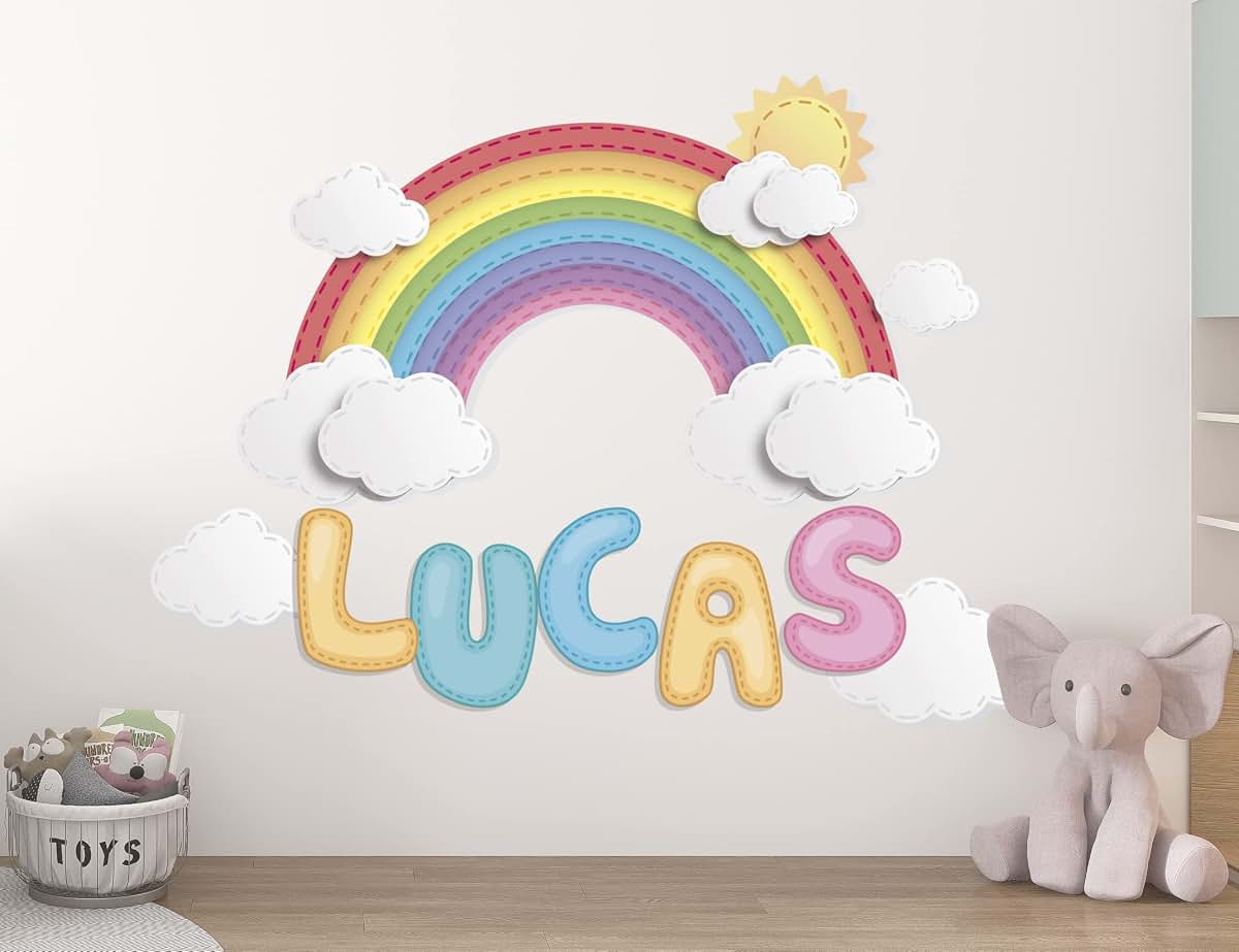 Kyle Cornhole Rainbow Wall Decals Personalized Unicorn Wall Stickers