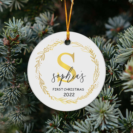 chopie Baby's First Christmas Ornament, My New Baby Gift, Personalized Girl