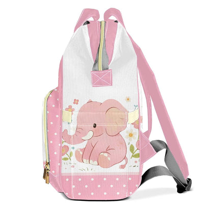 YallLocoMo Custom Diaper Bag Backpack for Girls Boys Kids Elephant Dot Gift the Best: Spacious Waterproof Nappy Bag for