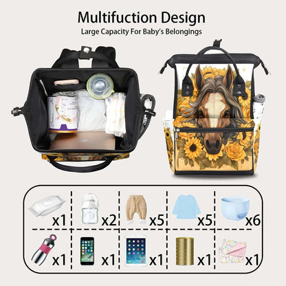 BabyOneStop Baby Diaper Bag Backpack Waterproof Multi-Function Organizer with Stroller Straps