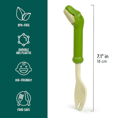 Fred & Friends Genuine Fred MUNCHTIME SPORK T Rex Dinosaur, Picky Eater Solutions, Animated, Interactive Design, Fun