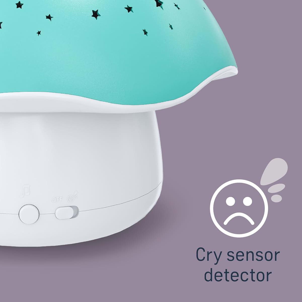 Celeste Mushroom Baby Night Light Musical Projector