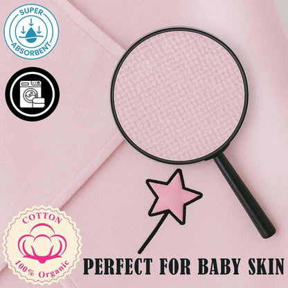 Milk&Moo Baby Hooded Towel, Organic Turkish Cotton Bath Towel (photo 4)