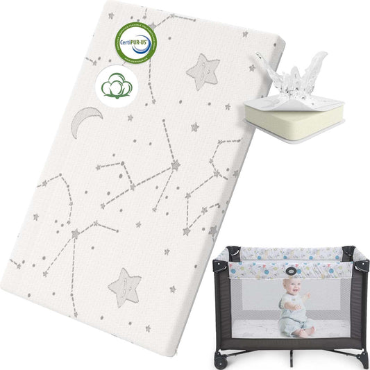 Yening Organic Cotton Pack and Play Mattress Pad