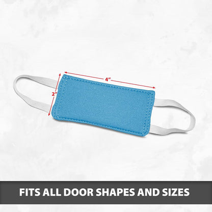 The Handle Wonder Cover Door Latch Silencer Covers, 2 Pack, Blue, Neoprene