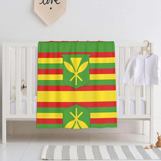 WBQLSL Native Hawaiian Flag Soft Baby Blanket