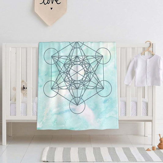 FULVO Baby Blanket Flower of Life Sacred Geometry Symbol Baby Swaddle Blankets 30"X 40" Blanket Shower Gifts Toddler
