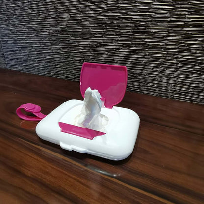 WBANGIAO Portable Refillable Baby Wipes Dispenser Holder - Red (photo 2)