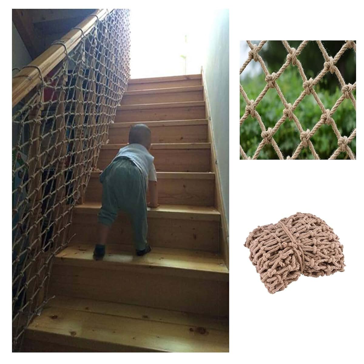 Hynet Protective Stair Rope Net Railing for Balconies