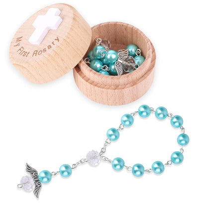 Fukaisu Rosary Bracelet And Memorial Box Baptism Set
