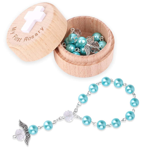 Fukaisu Rosary Bracelet And Memorial Box Baptism Set
