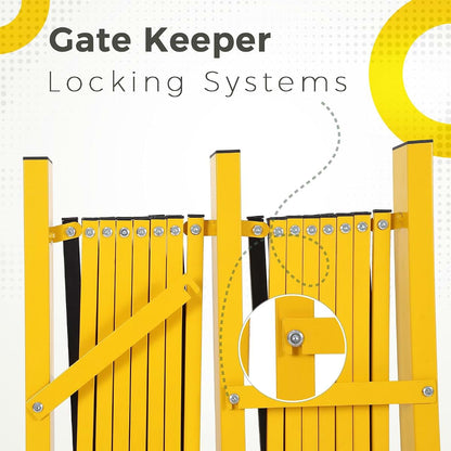 YardYonder 11FT Expandable Barricade Gate with Wheels, Folding Security Fence (photo 4)