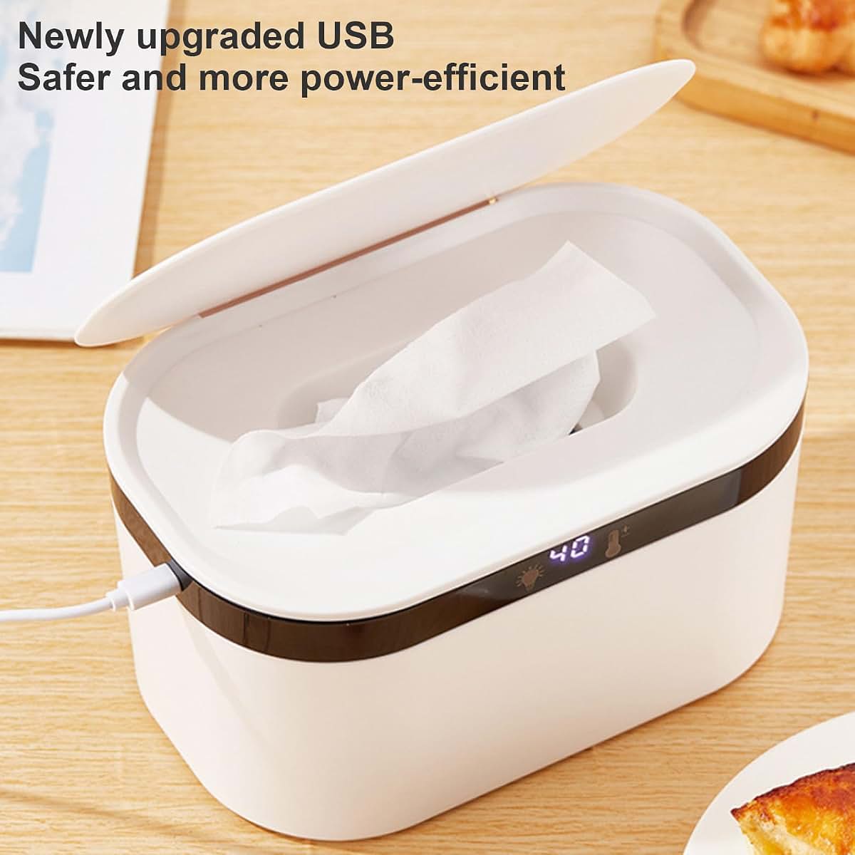 Ptilsery Baby Wipe Warmer and Dispenser with Night Light (photo 4)