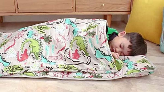 JHLCARPET Cute Dinosaurs Toddler Nap Mat For Preschool And Daycare