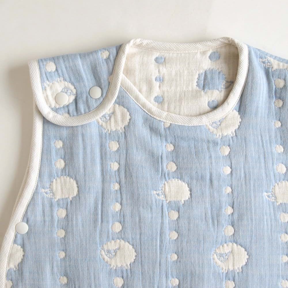10mois Hoppetta 6-Layer Gauze Sleeper in Sky Blue (photo 2)