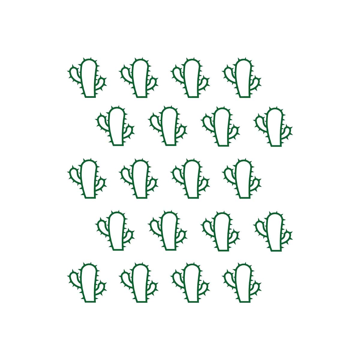 Pulse Vinyl Cactus Wall Art Decal Set, 20 Pieces (photo 4)