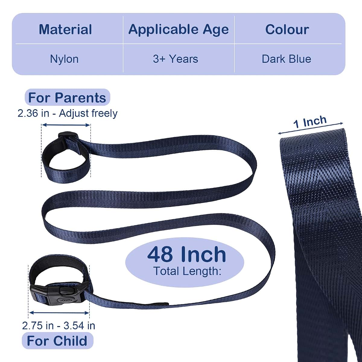 JXM Secure Wrist Leash Harness for Big Kids with Adjustable Tether and Lock Buckle