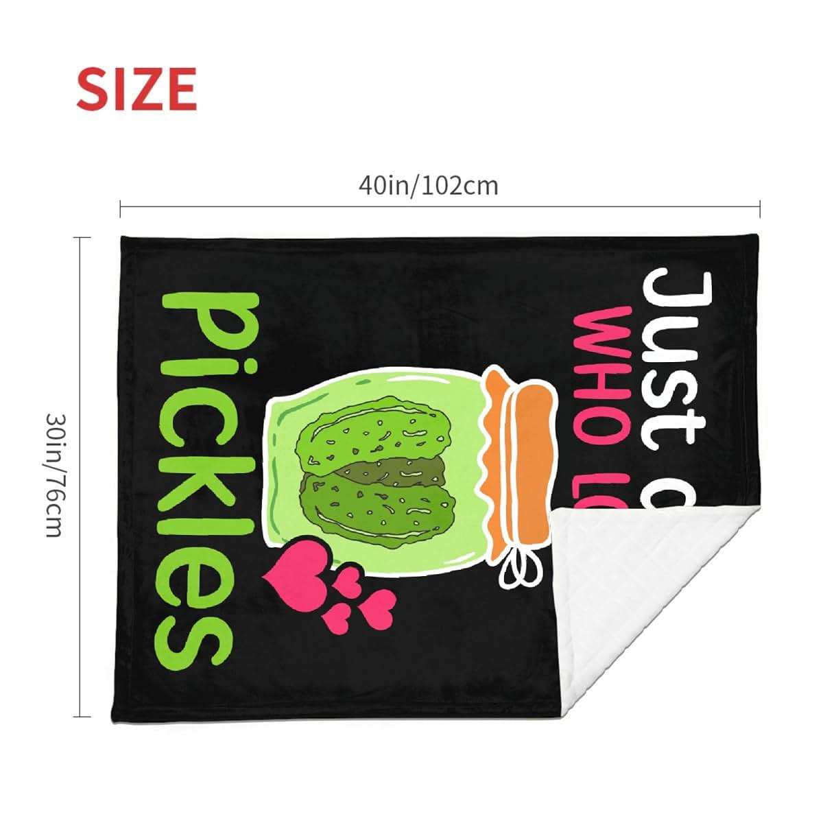 TORTILLAS BLANKET Just A Girl Who Loves Pickles Blankets Gifts, Custom Just A Girl Who Loves Pickles Toddler Blanket (photo 2)